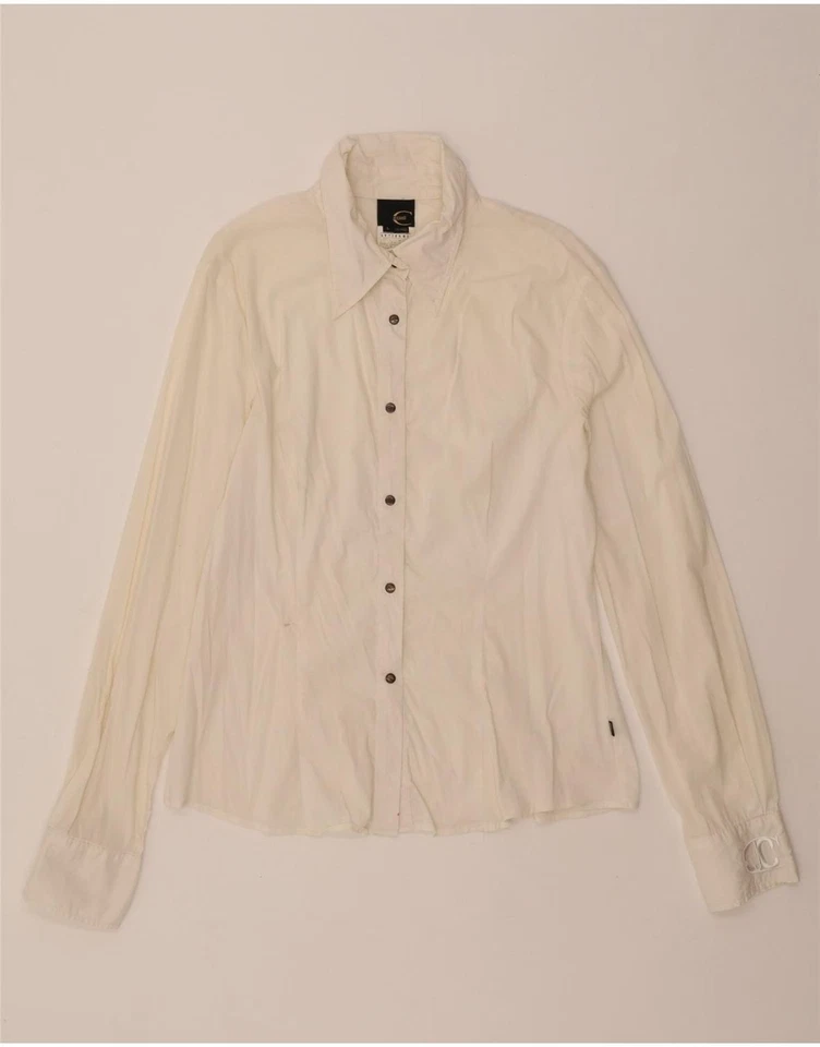 JUST CAVALLI Womens Shirt UK 16 Large White CF07 - Image 1 of 4
