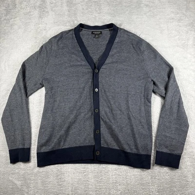 Banana Republic Sweater Mens XL Blue CardiganSilk Cotton Cashmere Grandpa Preppy - Image 1 of 4