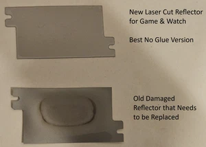 NINTENDO GAME and WATCH Part Silver Reflector Like Original Top Screen No Glue - Picture 1 of 7
