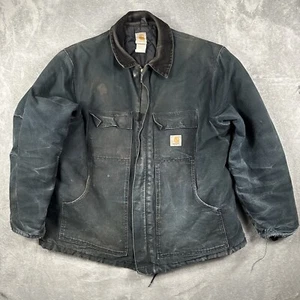 Vintage Carhartt Detroit Jacke Herren 50 R Union Made Quilted Work Chore C03 BLK - Bild 1 von 8
