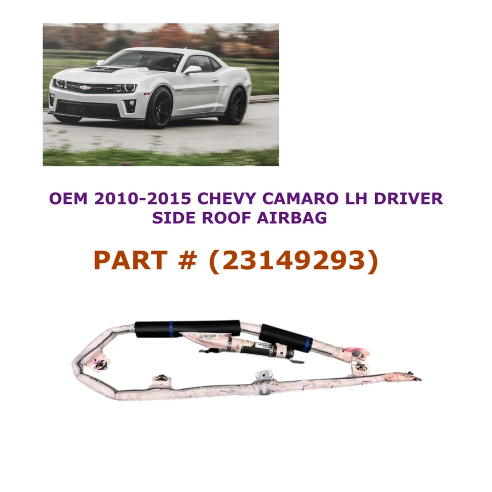 Airbag techo lateral izquierdo Chevy Camaro 2010 2011 2012 2013 2014 2015 23149293 Foto 1 de 4