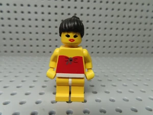 LEGO Figur Paradisa Frau rotes Top schwarze Haare par009 6409 6401 6411 - Bild 1 von 1