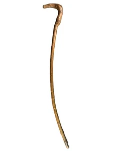 Vintage/ Antique Carved Wooden Walking Stick/ Cane Knob Wood/ Curved 35” - Picture 1 of 15