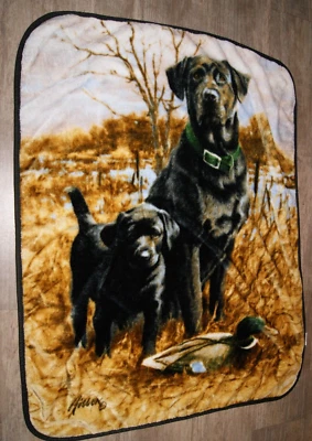 Manta polar Labradors Dogs Artist Killen Wild Frontier Throw 4’X5 (ToteKK) Foto 1 de 4