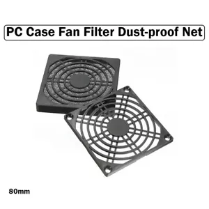 New 80mm PC Computer-Chassis Fan Fall Sieb Staubschutzfilter Schwarz - Bild 1 von 5