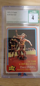 1972-73 TOPPS #249 DAN ISSEL ALL-STAR CSG 4