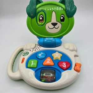 Leap Frog My Peek-a-Boo LapPup cane verde parlante apprendimento computer portatile scout - Foto 1 di 6