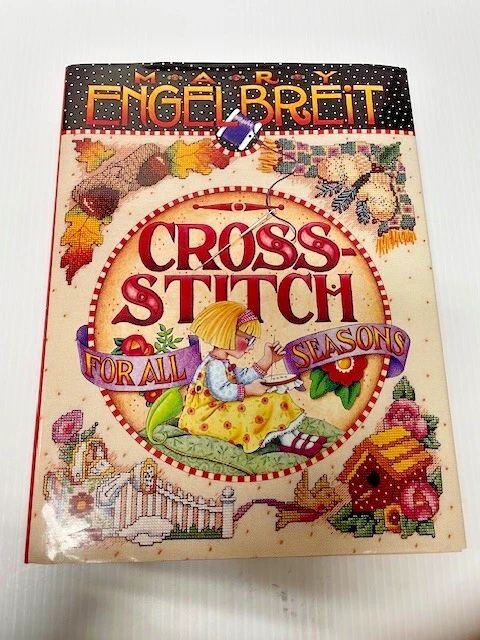 Mary Engelbreit Cross Stich For All Seasons Hardcover Book Patterns FC-41-1 - Image 1 of 4