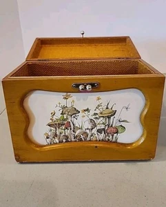 Arte intercambiabile anni 70, portamonete in legno. 2 stampe diverse. 6" H × 9"L   - Foto 1 di 8