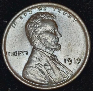1919 Lincoln Wheat Cent Penny/One Cent ~ CHOICE BROWN UNCIRCULATED+ - Picture 1 of 2