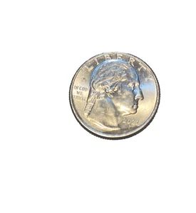 2022 P Quarter w/ Clad Missing Bottom Obverse & Top Reverse Above Ates In States - Picture 1 of 6