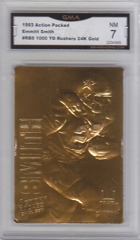 1993 Emmitt Smith #RB8 Action Packed 24K Gold Mint Collection (Cowboys/HOF) 7 Nm