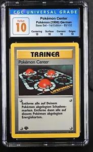 CGC Perfect 10 BGS Black Label? Pokemon Center 1st Edition German Base Set POP 2 - Picture 1 of 2