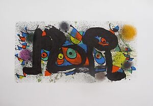 Joan Miro SCULPTURE PLATE 1 Lithograph w/ COA Mint Condition Art