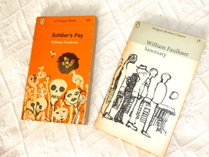 William Faulkner - Sanctuary : 1965:Penguin Modern Classic & Soldier's Pay :1964 - Picture 1 of 11