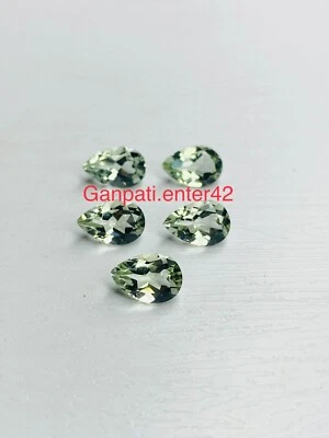 GREEN AMETHYST FACETED PEAR CUT 9x6 MM CALIBRATED SIZE LOOSE GEMSTONE E - Image 1 of 4