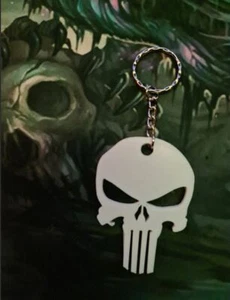  Punisher Schlüsselanhänger Totenkopf Weiß - Bild 1 von 1