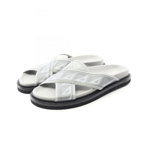 Sandali Christian Dior Aqua CD Diamond #42 tela pelle grigio usati