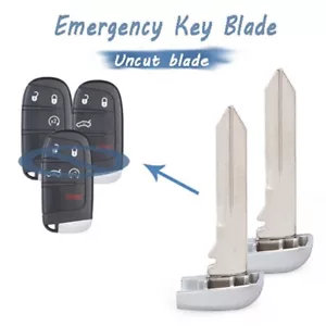 2X Llave de emergencia remota inteligente hoja sin cortar en blanco para Jeep Chrysler 200 300 Dodge - Imagen 1 de 3