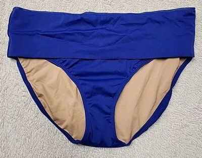 ☆ NUEVO SIN ETIQUETAS L.L. Parte inferior de bikini de natación Bean para mujer talla grande 18W azul Foto 1 de 4
