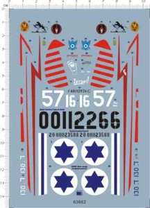 1/32 IAF Israeli Air Force Spitfire sd-31 s2 Fighter Markings Model Water Decal - Picture 1 of 1