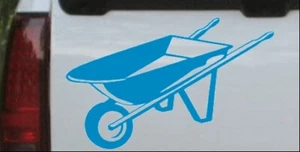 Contractor Landscape Wheelbarrow  Car or Truck Window Decal Sticker 6X3.8 - Picture 1 of 33
