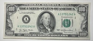 1977 $100 Hundred Dollar Bill Federal Reserve Note Boston MA Vintage Old - Picture 1 of 6
