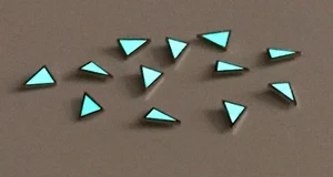 Esfera de reloj marcadores de hora plata y verde LUME triángulo número punto índice piezas rep - Imagen 1 de 7