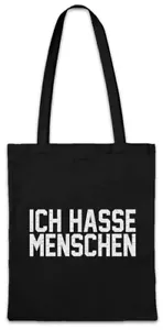 Ich hasse Menschen Hipster Bag Stofftasche Stoffbeutel Misanthrop Nihilist - Picture 1 of 1