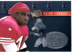 DEION SANDERS PRIME 1995 FLEER METAL RARA EDIZIONE LIMITATA RITRATTI PLATINO - Foto 1 di 2