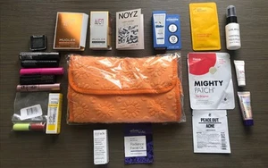 Lot of 20 New Travel Size Hair, Skin Care, Makeup Beauty Product Samples w/ Bag - Picture 1 of 9