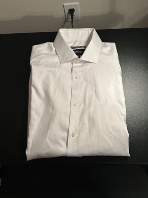 Awearness Kenneth Cole Blanco Talla 15 1/2 34/35 PERFOR. STRETCH NO PLANCHA SLIM FIT Foto 1 de 3