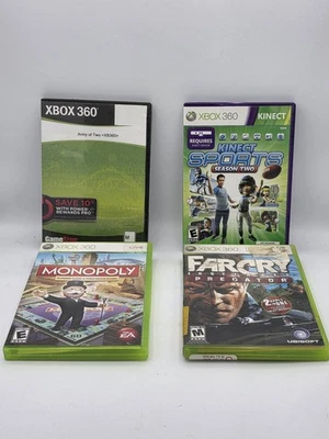 Xbox 360 Game Lot 4 Farcry Instincts, Monopoly, Army Of Two & Kinect Sports 2 - Image 1 of 4
