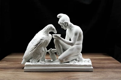 Ganymede and the Eagle 雕像 | 希腊神话雕塑 | 宙斯 Cupbearer 艺术 | — 第 1/4 张图片