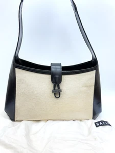 Authentic Bally Shoulder bag leather&canvas From Japan 0798 - Picture 1 of 22