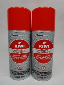 Lot of 2 Kiwi Protect-All 4.25oz Spray Waterproofer Shoes Fabric Weather Shield - Picture 1 of 4