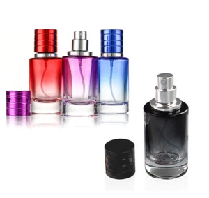 50ml Glass Perfume Bottle Gradient Empty Cylindrical Bottle Fine Mist Atomiser - Picture 1 of 27