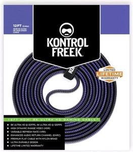 Kontrolfreek 12' HDMI 8k Ultra Schwarz-Lila Geflochtenes Nylon Gaming Kabel PS/Xbox - Bild 1 von 22