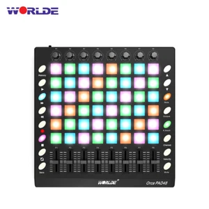 WORLDE PAD48 Portable USB MIDI Drum Pad Controller 48 RGB Backlit Pads 8 V3F9 - Bild 1 von 11