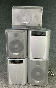 JVC Speakers Set ๐ SP-TH-C3S 140W Home Theater Surround Silver 5pc - Picture 1 of 22