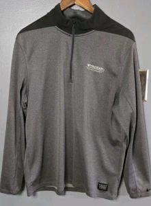 Nike Golf 1/4 Zip Pullover Uomo Large Nero Grigio Dri-Fit Wyndham Championship - Foto 1 di 6