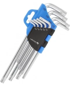 CHIAVINI CHIAVI TORX FRANCESI PROLUNGATI CHIAVI A BRUGOLA SET 9 PZ da 1,5 a 10 - Foto 1 di 7