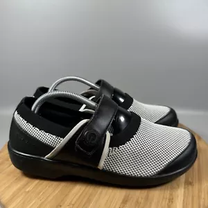 ALEGRIA Traq Qutie Mary Jane Women's 37 7 Black White Comfort Shoes Loafer - Picture 1 of 8