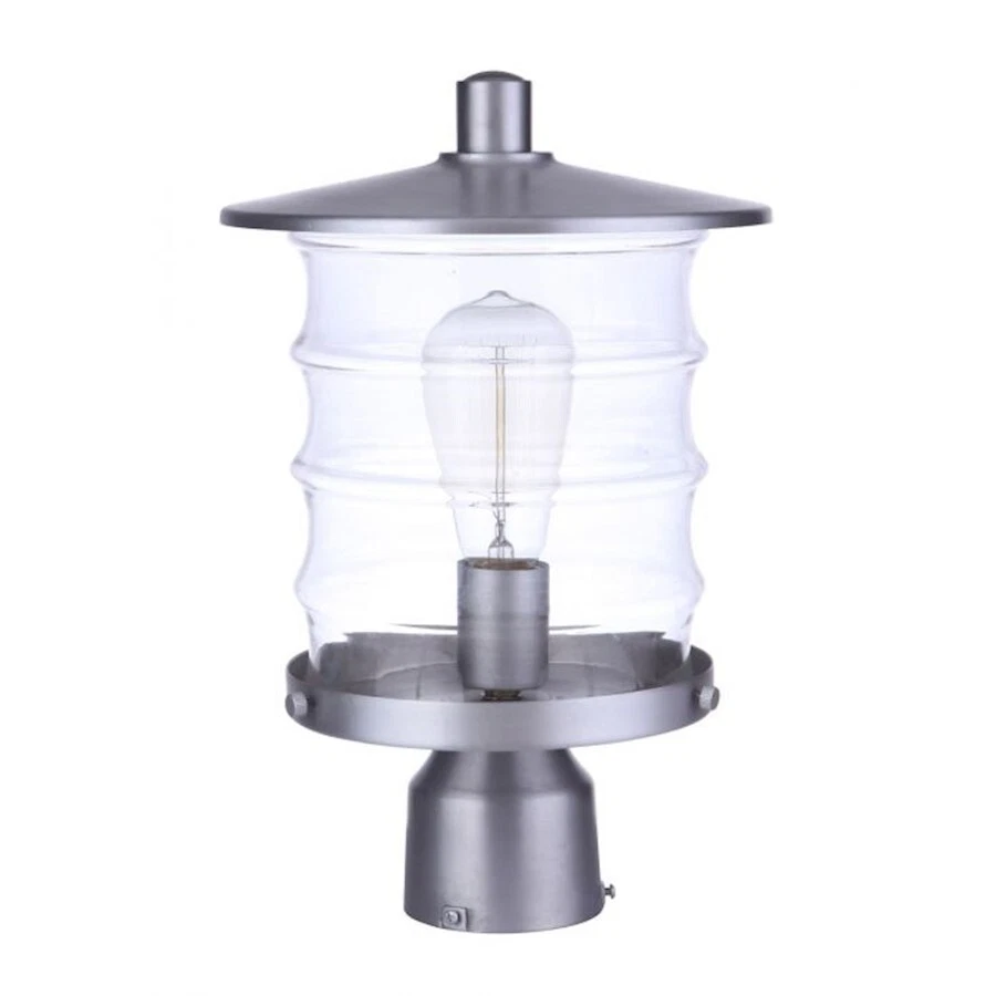 Suporte de poste externo leve feito à mão Canon 1, alumínio acetinado - ZA3625-SA - Imagem 1 de 1