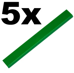 NUEVO LEGO - AZULEJOS - 1 x 8 - azulejo verde x 5 - azulejo plano liso 1x8 - Imagen 1 de 1