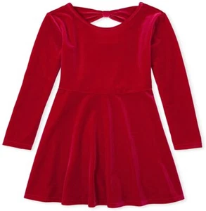 Abito posteriore in velluto velluto per ragazze The Children's Place, rosso classico, grande X (14) - Foto 1 di 2