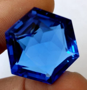 70.85 Ct. Blue Tanzania OF Tanzanite Hexagon Cut Loose Gemstone Gift 4 Birthday - Picture 1 of 6