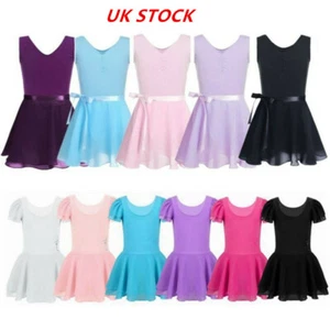 AU Girls Ballet Dance Leotard Tutu Dress Ballerina Chiffon Skirts Set Dancewear - Picture 1 of 69