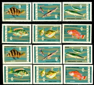 Vietnam 1967 pescado, pescado, pescado, pescado, pescado, pescado, perforado + imperf., Mi.485, montado sin montar o nunca montado - Imagen 1 de 2