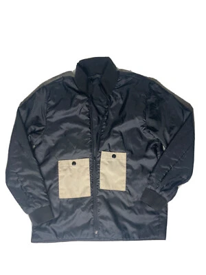 Vintage Perry Ellis Portfolio Jacket Men’s  Small black  /  Tan Full Zip  Coat - Image 1 of 4